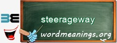 WordMeaning blackboard for steerageway